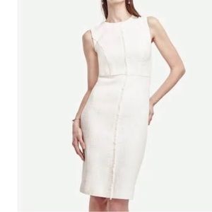NWOT Ann Taylor white tweed dress | size 0P